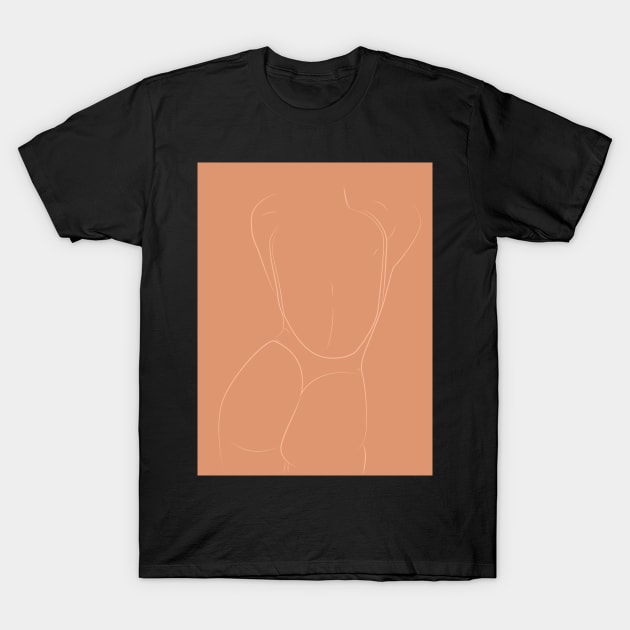 Curves Line Art T-Shirt by fernandaffp